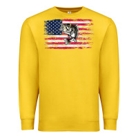 Lemon bass fishing distressed american flag essential Premium Sweatshirt - linhVisuals