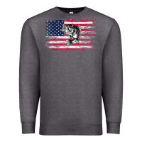 Charcoal Heather bass fishing distressed american flag essential Premium Sweatshirt - linhVisuals