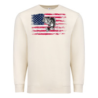 Sandshell bass fishing distressed american flag essential Premium Sweatshirt - linhVisuals