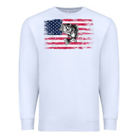 White bass fishing distressed american flag essential Premium Sweatshirt - linhVisuals