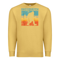 Antique Gold bassquatch! funny bigfoot fishing outdoor retro Premium Sweatshirt - linhVisuals