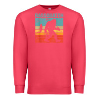 Cardinal bassquatch! funny bigfoot fishing outdoor retro Premium Sweatshirt - linhVisuals