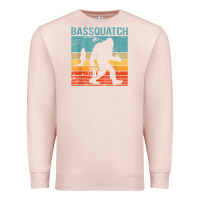 Pale Pink bassquatch! funny bigfoot fishing outdoor retro Premium Sweatshirt - linhVisuals