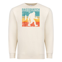 Sandshell bassquatch! funny bigfoot fishing outdoor retro Premium Sweatshirt - linhVisuals