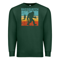 Sports Green bassquatch! funny bigfoot fishing outdoor retro Premium Sweatshirt - linhVisuals