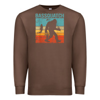 Chestnut bassquatch! funny bigfoot fishing outdoor retro Premium Sweatshirt - linhVisuals