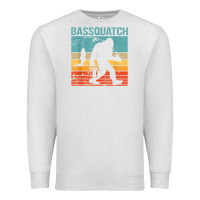 Oatmeal Heather bassquatch! funny bigfoot fishing outdoor retro Premium Sweatshirt - linhVisuals