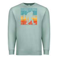 Seafoam bassquatch! funny bigfoot fishing outdoor retro Premium Sweatshirt - linhVisuals