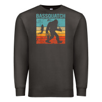 Smoke bassquatch! funny bigfoot fishing outdoor retro Premium Sweatshirt - linhVisuals