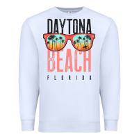 White daytona beach shirt florida summer vacation surfing daytona sweatshirt Premium Sweatshirt - linhVisuals