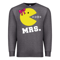 Charcoal Heather Mrs Pacman Premium Sweatshirt - linhVisuals