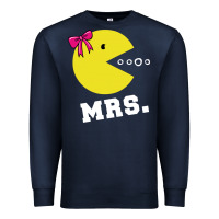 Navy Mrs Pacman Premium Sweatshirt - linhVisuals