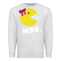 Oatmeal Heather Mrs Pacman Premium Sweatshirt - linhVisuals
