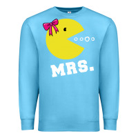Ocean Blue Mrs Pacman Premium Sweatshirt - linhVisuals