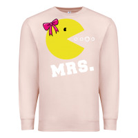 Pale Pink Mrs Pacman Premium Sweatshirt - linhVisuals