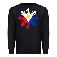 Black philippine flag hoodie pinoy flag filipino shirt pinoy sun Premium Sweatshirt - linhVisuals