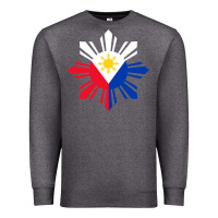 Charcoal Heather philippine flag hoodie pinoy flag filipino shirt pinoy sun Premium Sweatshirt - linhVisuals