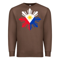Chestnut philippine flag hoodie pinoy flag filipino shirt pinoy sun Premium Sweatshirt - linhVisuals