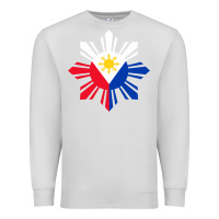Dove Grey philippine flag hoodie pinoy flag filipino shirt pinoy sun Premium Sweatshirt - linhVisuals