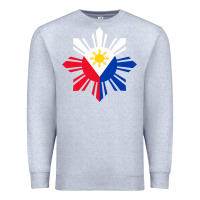 Heather Grey philippine flag hoodie pinoy flag filipino shirt pinoy sun Premium Sweatshirt - linhVisuals