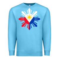 Ocean Blue philippine flag hoodie pinoy flag filipino shirt pinoy sun Premium Sweatshirt - linhVisuals