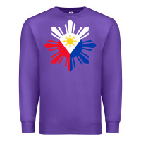 Purple philippine flag hoodie pinoy flag filipino shirt pinoy sun Premium Sweatshirt - linhVisuals