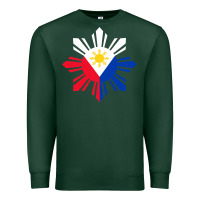 Sports Green philippine flag hoodie pinoy flag filipino shirt pinoy sun Premium Sweatshirt - linhVisuals
