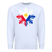 White philippine flag hoodie pinoy flag filipino shirt pinoy sun Premium Sweatshirt - linhVisuals