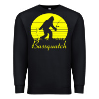 Black bassquatch bigfoot Premium Sweatshirt - linhVisuals