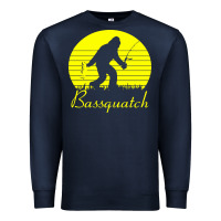 Navy bassquatch bigfoot Premium Sweatshirt - linhVisuals