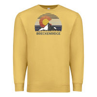Antique Gold breckenridge colorado x co flag mountain peak raglan baseball tee Premium Sweatshirt - linhVisuals