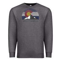 Charcoal Heather breckenridge colorado x co flag mountain peak raglan baseball tee Premium Sweatshirt - linhVisuals
