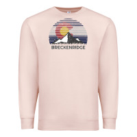 Pale Pink breckenridge colorado x co flag mountain peak raglan baseball tee Premium Sweatshirt - linhVisuals