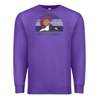 Purple breckenridge colorado x co flag mountain peak raglan baseball tee Premium Sweatshirt - linhVisuals