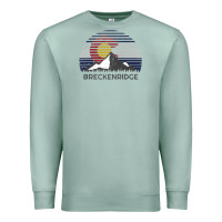 Seafoam breckenridge colorado x co flag mountain peak raglan baseball tee Premium Sweatshirt - linhVisuals