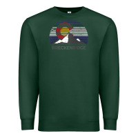 Sports Green breckenridge colorado x co flag mountain peak raglan baseball tee Premium Sweatshirt - linhVisuals