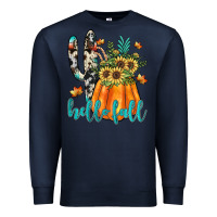 Navy hello fall Premium Sweatshirt - JahusDesignShop