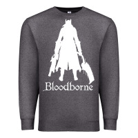 Charcoal Heather bloodborne zipped Premium Sweatshirt - linhVisuals