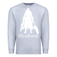 Heather Grey bloodborne zipped Premium Sweatshirt - linhVisuals