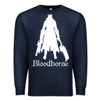 Navy bloodborne zipped Premium Sweatshirt - linhVisuals