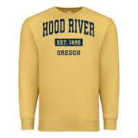Antique Gold hood river oregon or vintage sports established navy design t shirt Premium Sweatshirt - linhVisuals