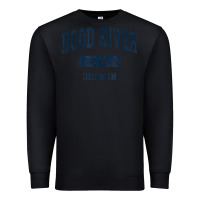 Black hood river oregon or vintage sports established navy design t shirt Premium Sweatshirt - linhVisuals