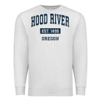 Oatmeal Heather hood river oregon or vintage sports established navy design t shirt Premium Sweatshirt - linhVisuals