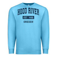 Ocean Blue hood river oregon or vintage sports established navy design t shirt Premium Sweatshirt - linhVisuals
