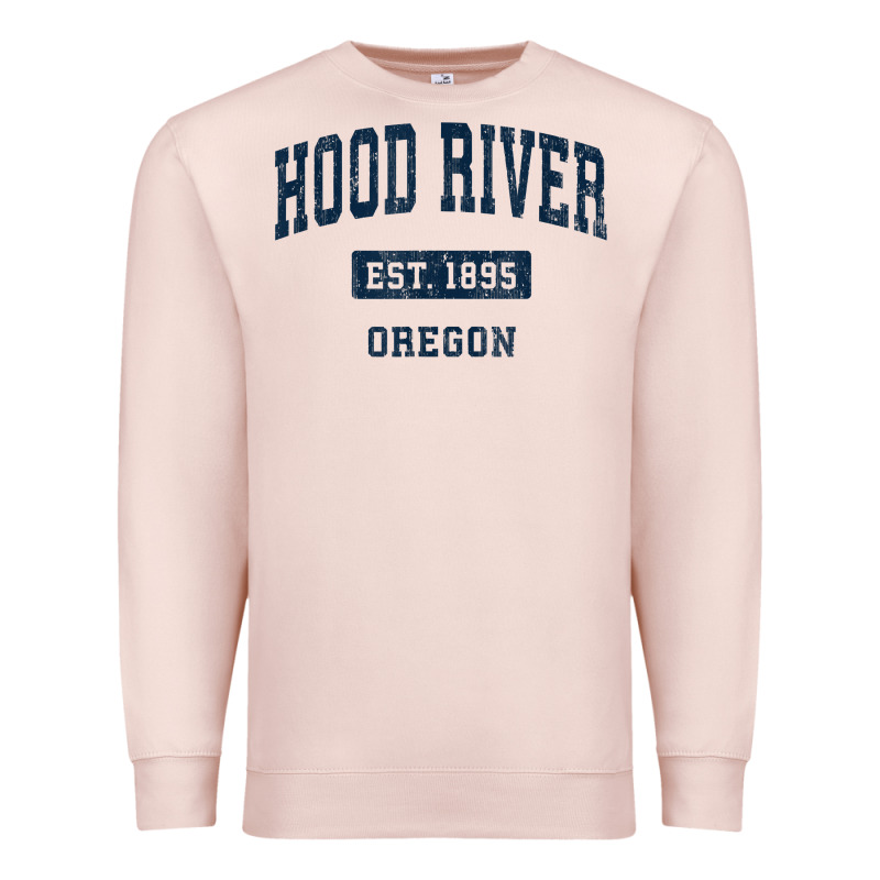 Hood River Oregon Or Vintage Sports Established Navy Design T Shirt Premium Sweatshirt by linhVisuals | Teevron