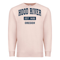 Pale Pink hood river oregon or vintage sports established navy design t shirt Premium Sweatshirt - linhVisuals
