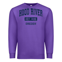 Purple hood river oregon or vintage sports established navy design t shirt Premium Sweatshirt - linhVisuals