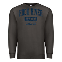 Smoke hood river oregon or vintage sports established navy design t shirt Premium Sweatshirt - linhVisuals