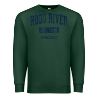 Sports Green hood river oregon or vintage sports established navy design t shirt Premium Sweatshirt - linhVisuals