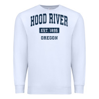 White hood river oregon or vintage sports established navy design t shirt Premium Sweatshirt - linhVisuals